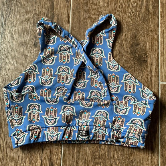 Lala Land High Neck Racer Back Sports Bra Small - Picture 2 of 4